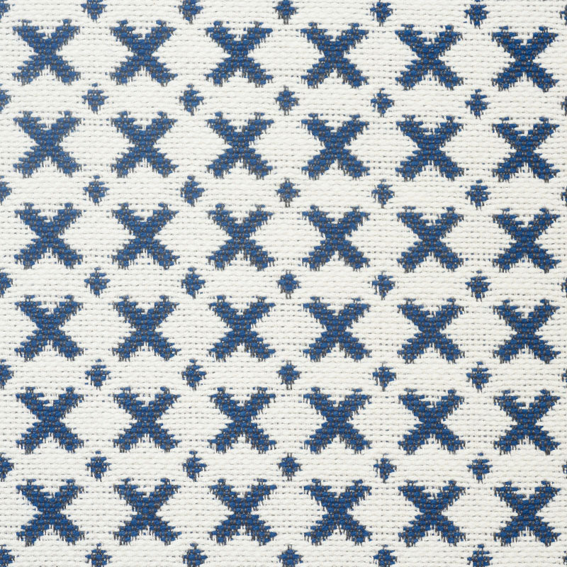 Buy 77200 Elias Blue & Ivory by Schumacher Fabric