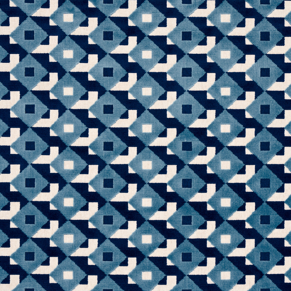 Purchase 77243 Dazzle Ship Velvet, Azure by Schumacher Fabric