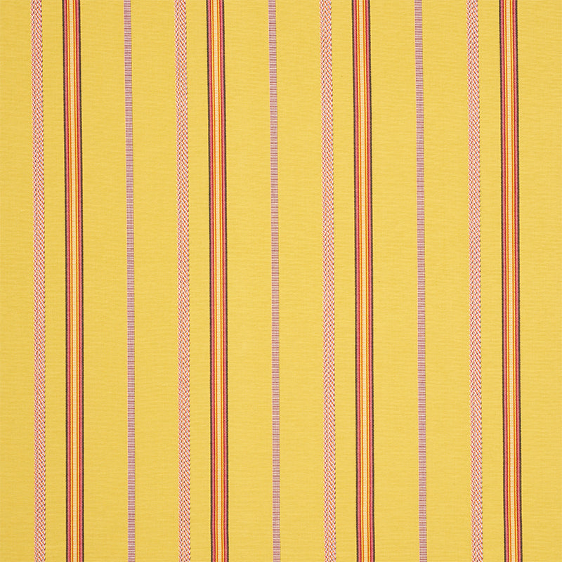 Search 77452 Kayenta Stripe Yellow by Schumacher Fabric