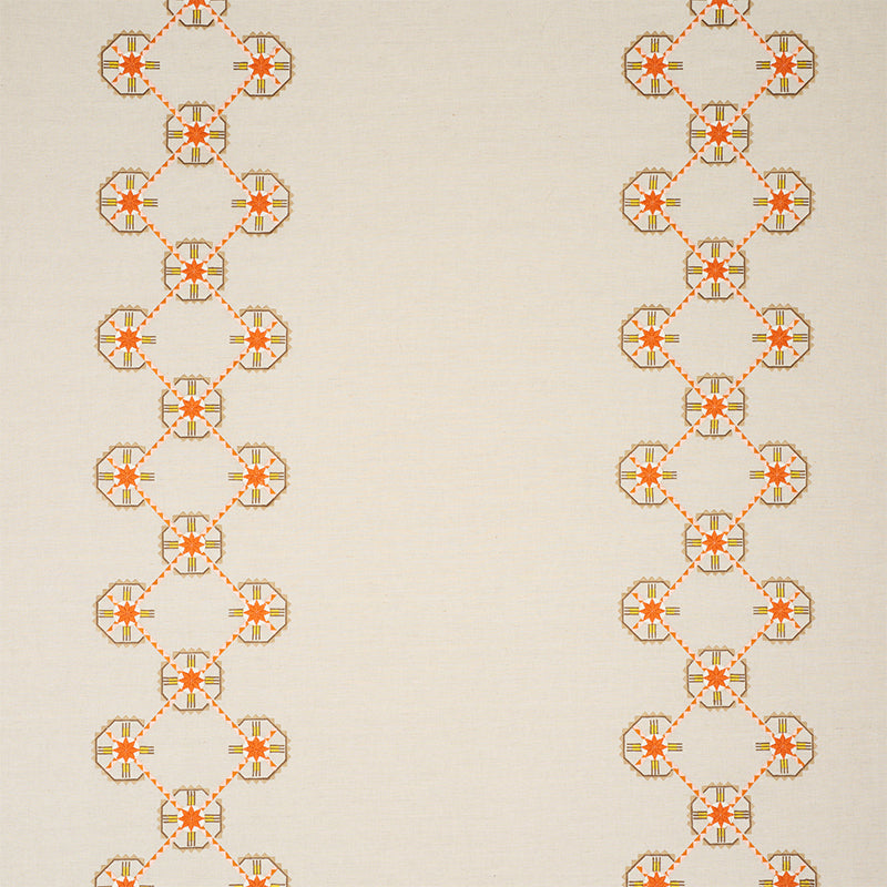 Find 77602 Chamizal Embroidery Orange & Pink by Schumacher Fabric