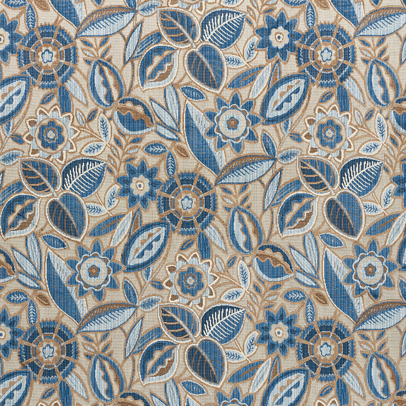 Acquire 77761 Garland Velvet Blue by Schumacher Fabric
