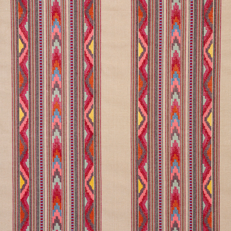 Select 78392 Zarzuela Stripe Embroidery Multi by Schumacher Fabric