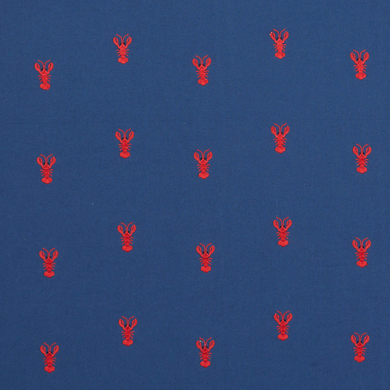 Acquire 78800 Lobster Embroidery Navy by Schumacher Fabric