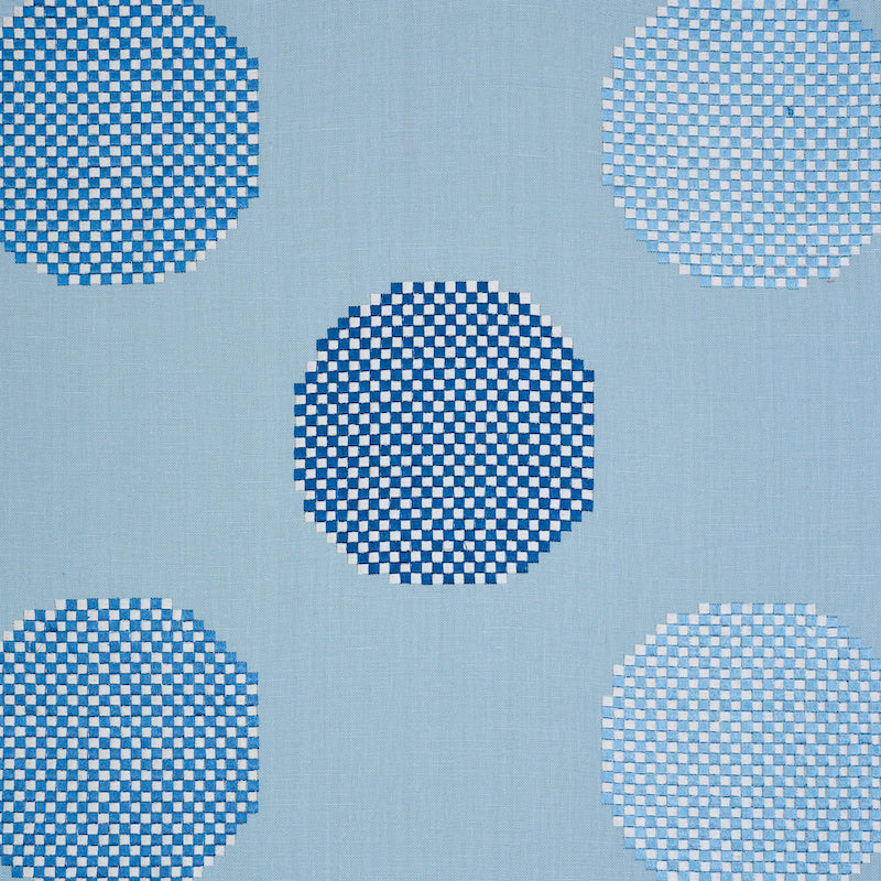 Buy 78942 Hansen Embroidery Blue by Schumacher Fabric