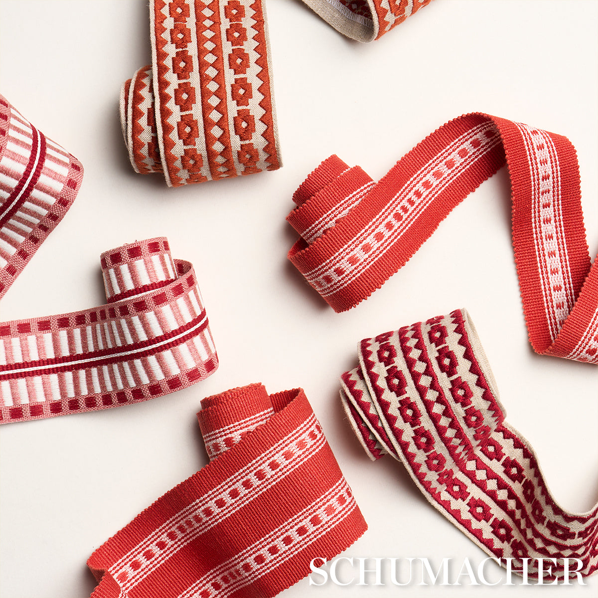 Purchase 79114 | Lubeck Tape, Red - Schumacher Trim