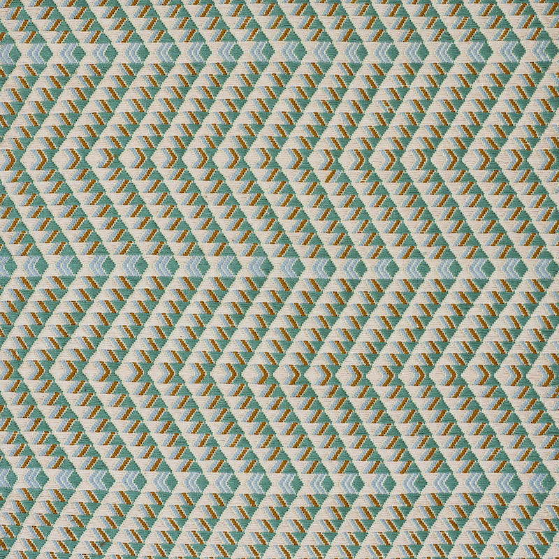 Save 79224 Amates Hand Woven Brocade Duck Egg by Schumacher Fabric