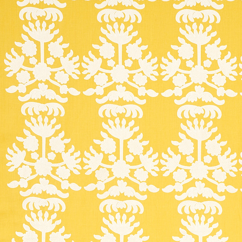 Purchase 79471 Cybele Embroidery, Yellow by Schumacher Fabric