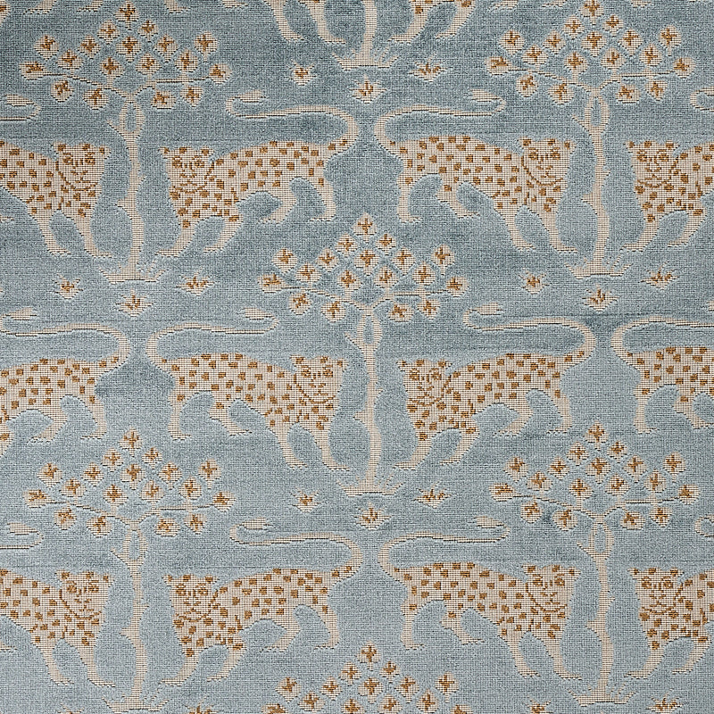 View 80080 Woodland Leopard Velvet Mineral by Schumacher Fabric