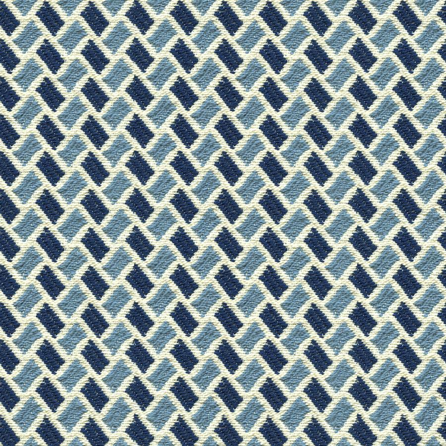 Sample 8015112-5 New Briquetage Sky/Indigo Geometric Brunschwig and Fils Fabric