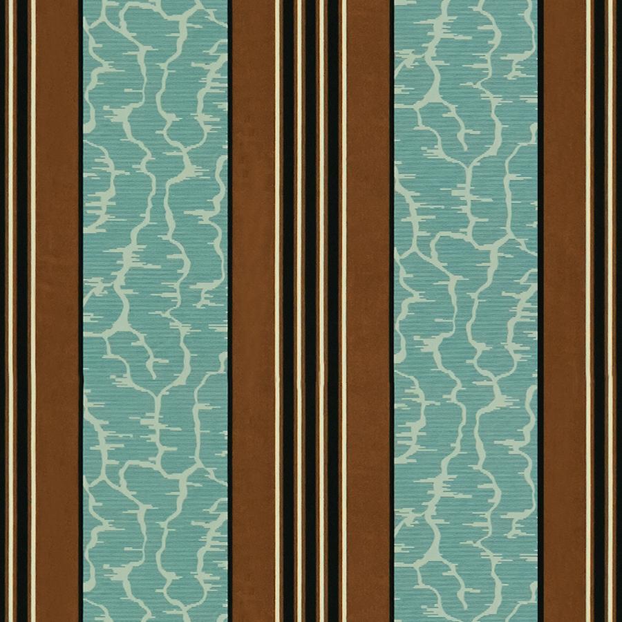 Sample 8015136-635 Castiglione Turquoise Stripes Brunschwig and Fils Fabric