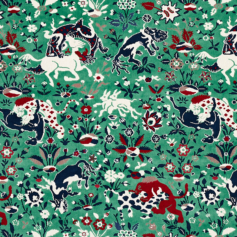 Purchase 80170 Saint Ambrose Velvet, Jade by Schumacher Fabric