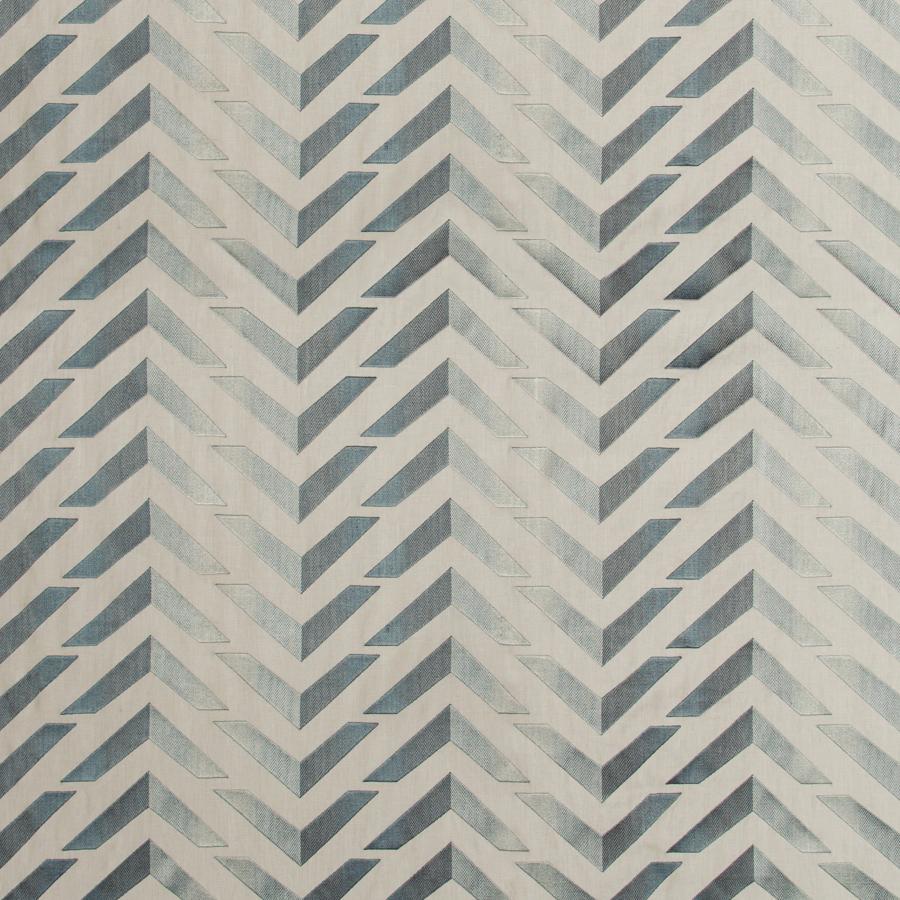 Sample 8017128.511.0 Les Vagues Emb Grey Geometric Brunschwig and Fils Fabric