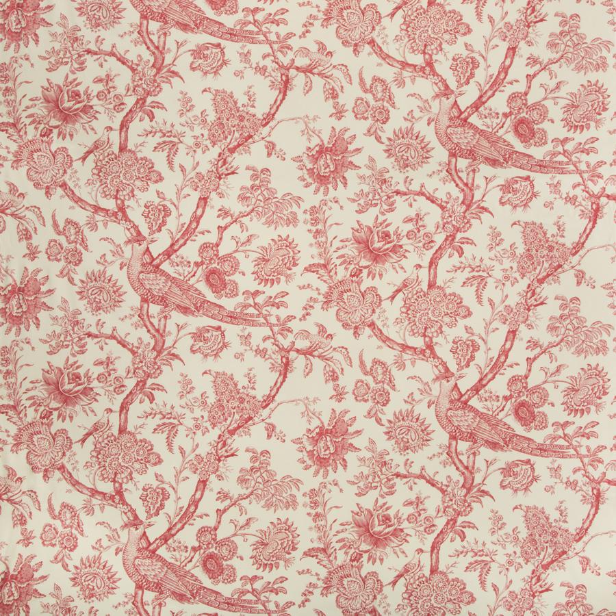 Sample 8018122-19 Cevennes Print Red Toile Brunschwig and Fils Fabric
