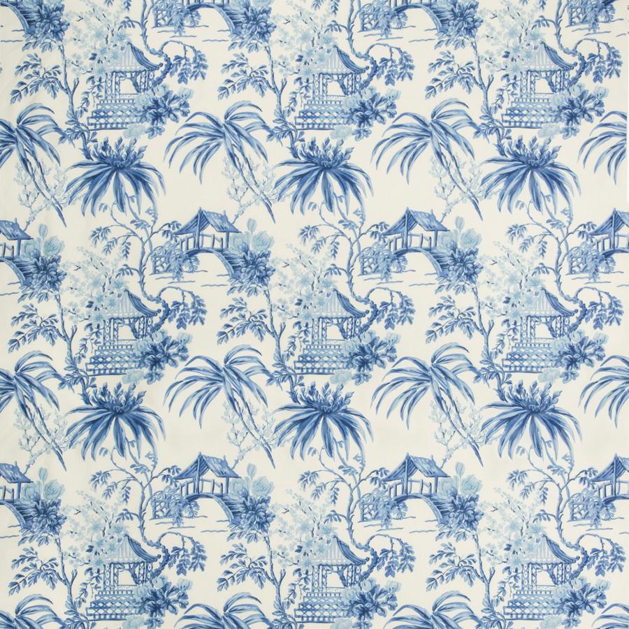 Sample 8019138-55 Tongli Print Porcelain Modern Chinoiserie Brunschwig and Fils Fabric