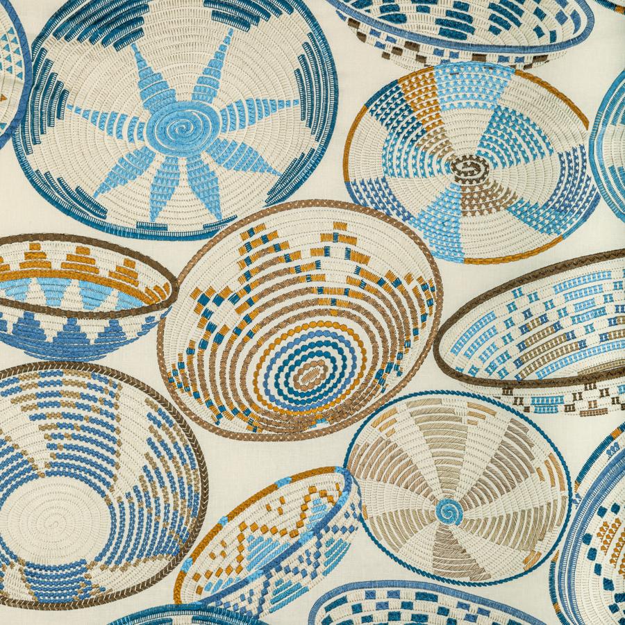 Sample - 8022132.1615 | Bendi Emb, Majorelle - Brunschwig & Fils Fabric Fabric - 8022132.1615.0