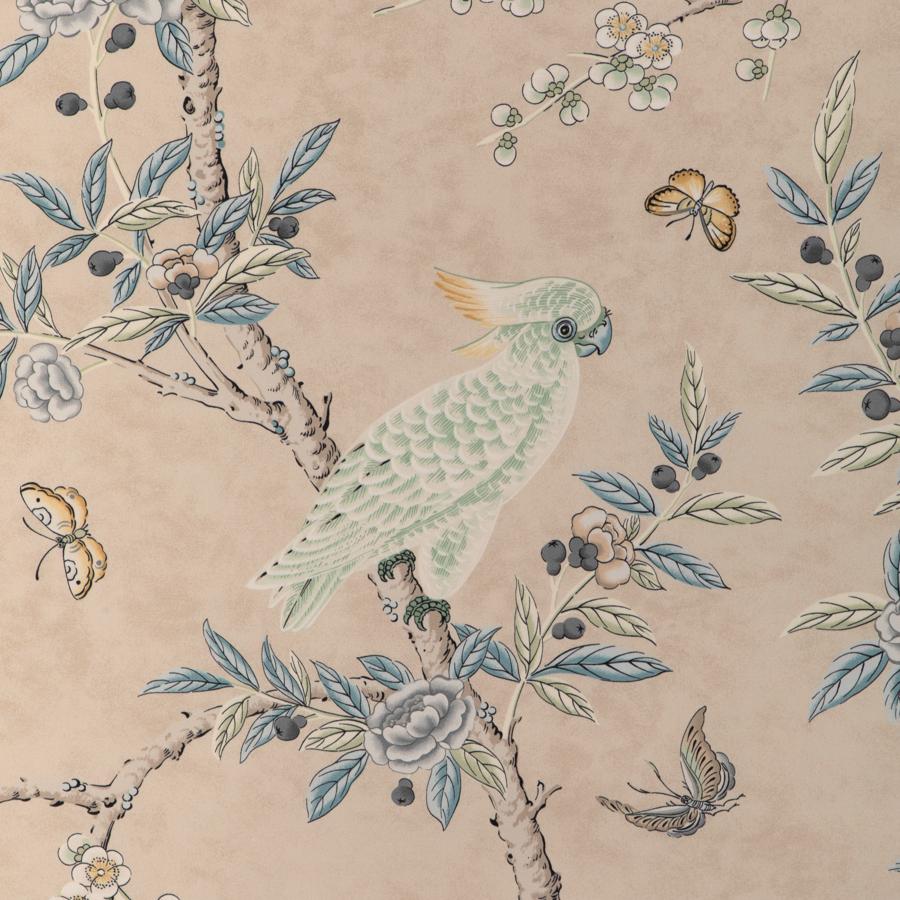 Sample - 8024106.1615 | Kanchou Print, La Menagerie - Brunschwig & Fils Fabric Fabric - 8024106.1615.0