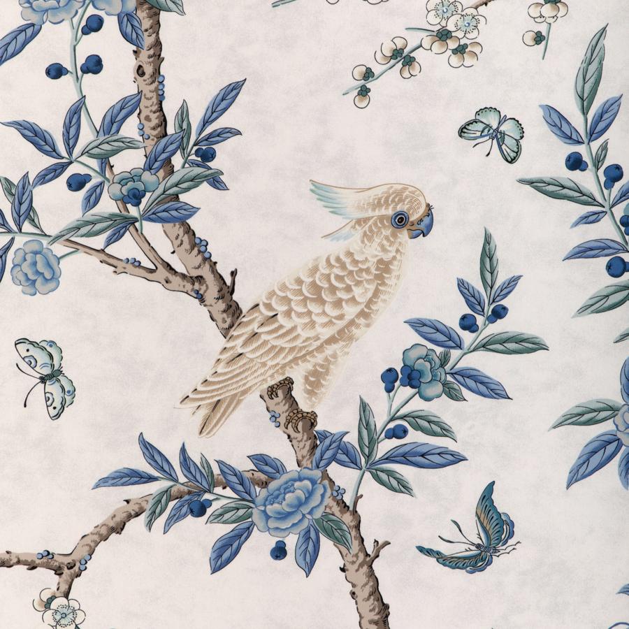 Sample - 8024106.51 | Kanchou Print, La Menagerie - Brunschwig & Fils Fabric Fabric - 8024106.51.0