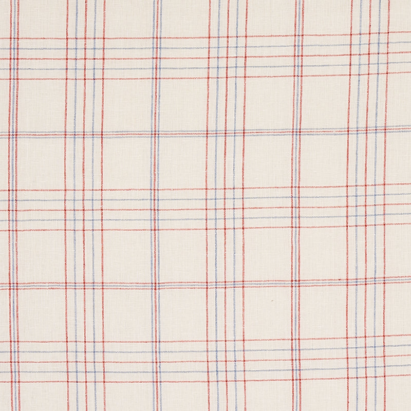 Select 80300 Nils Plaid Linen Red by Schumacher Fabric