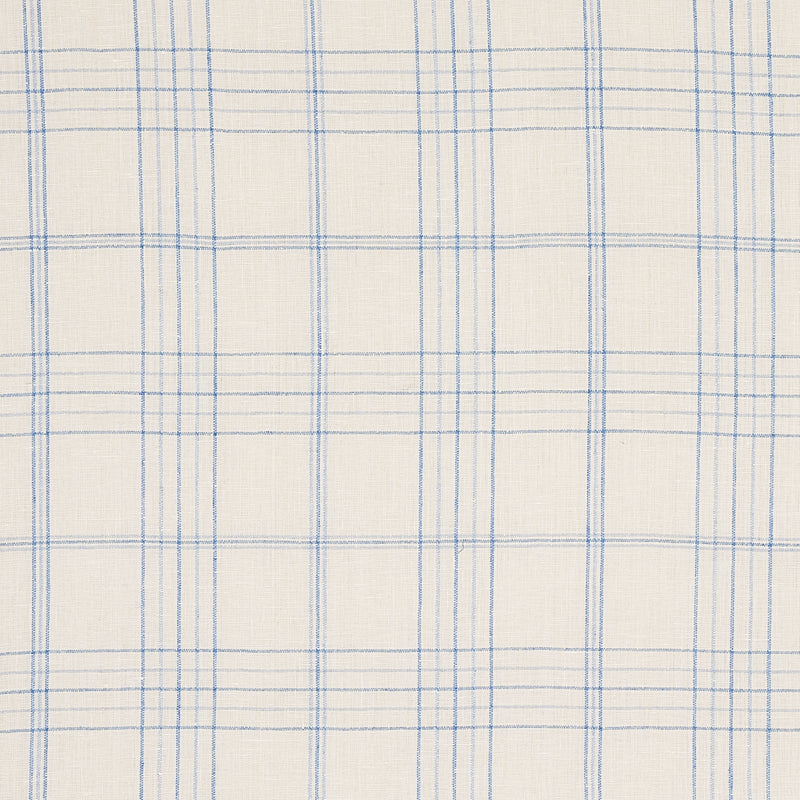 Acquire 80301 Nils Plaid Linen Blue by Schumacher Fabric