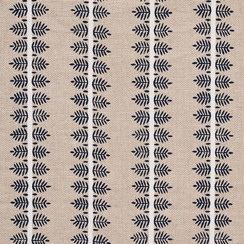 Find 80522 Alva Hand Block Print Blue by Schumacher Fabric