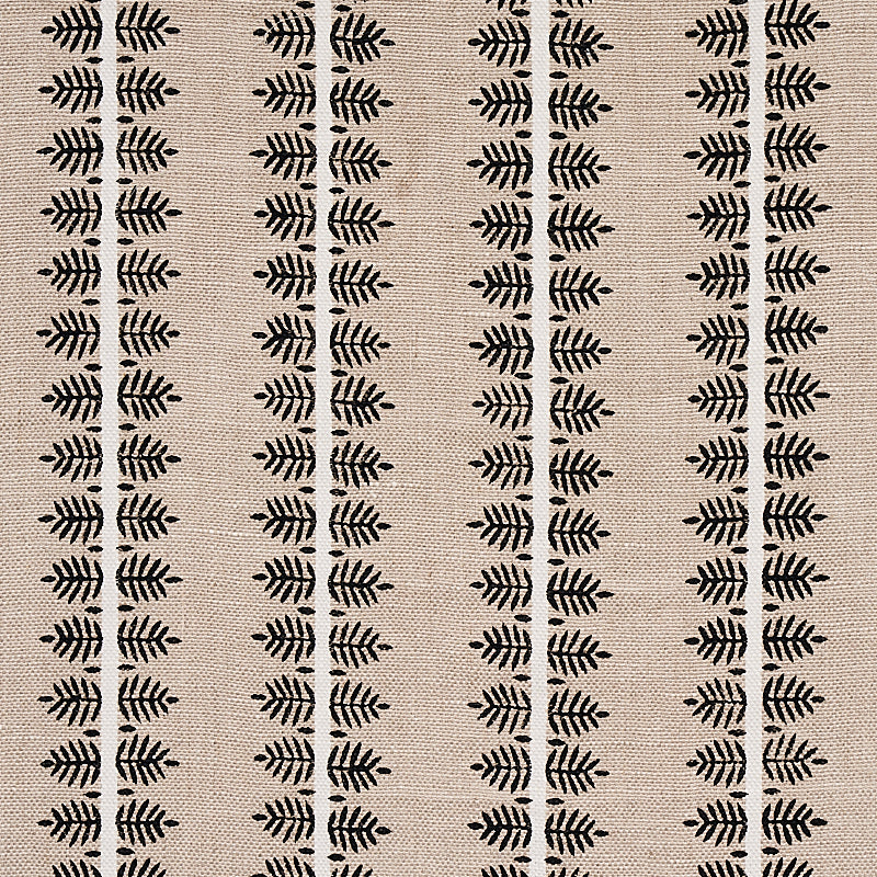 Buy 80523 Alva Hand Block Print Black by Schumacher Fabric
