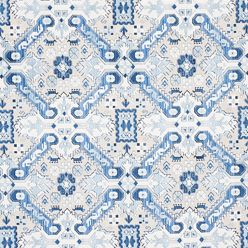 Acquire 80601 Tiraz Velvet Indigo by Schumacher Fabric