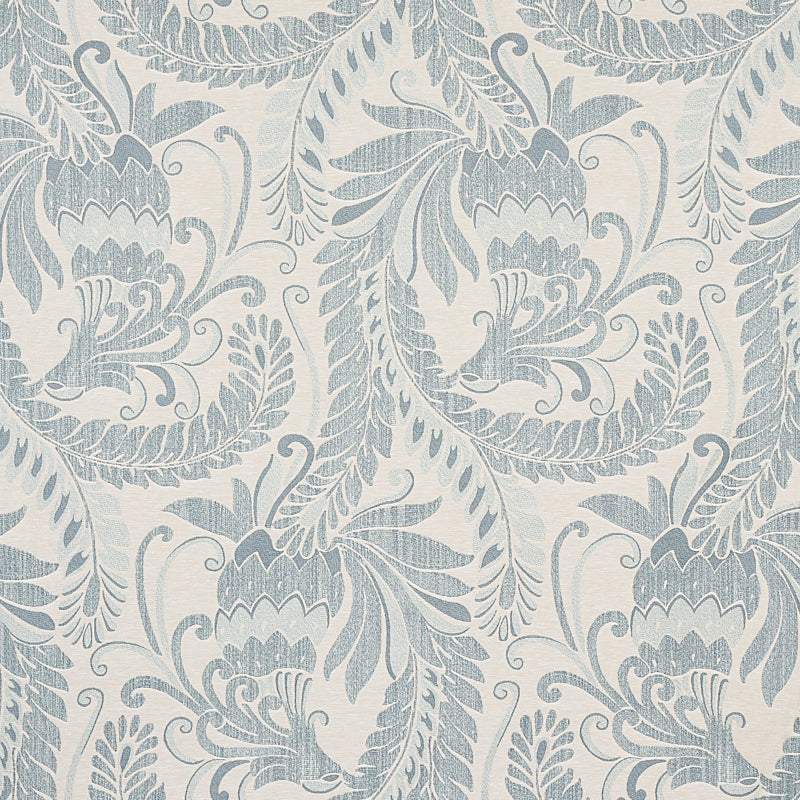 Find 80641 Orley Jaquard Blue On Light Blue by Schumacher Fabric