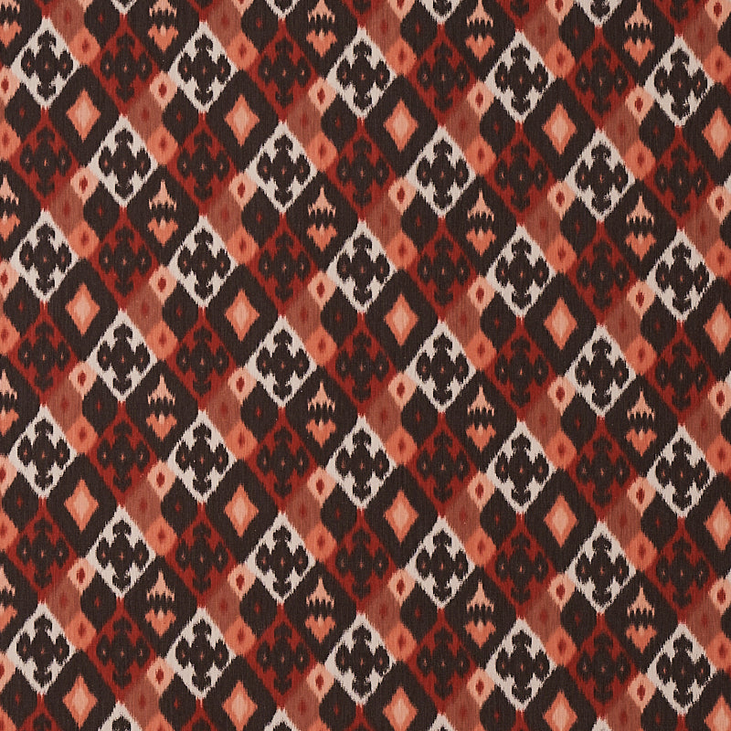 Find 80660 Sasha Diamond Ikat Terracotta by Schumacher Fabric