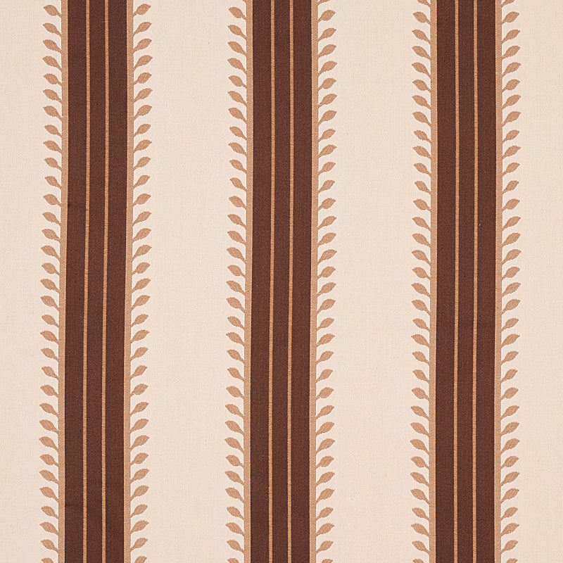 Buy 80722 Etruscan Stripe Brown by Schumacher Fabric