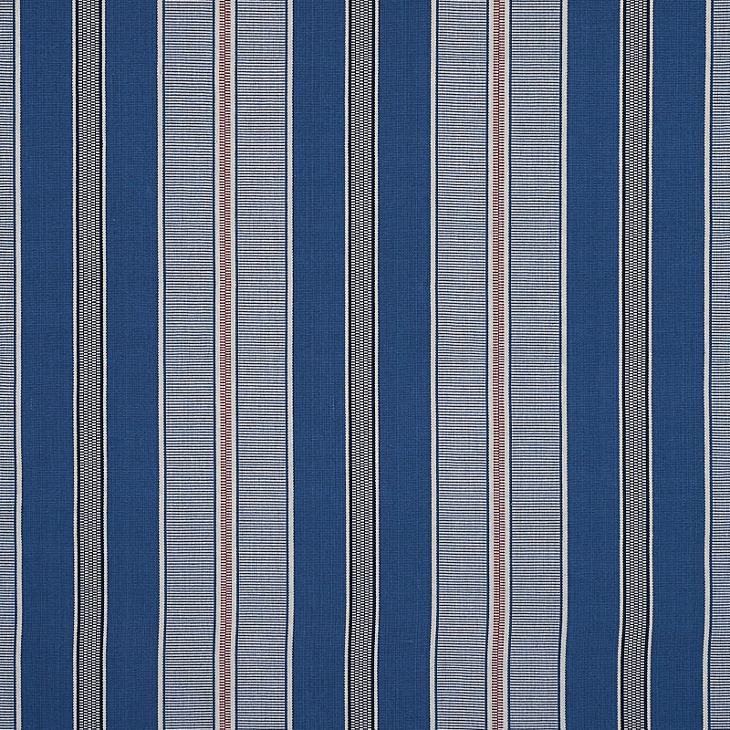 Looking 80810 Scoop Hand Woven Stripe Neptune by Schumacher Fabric
