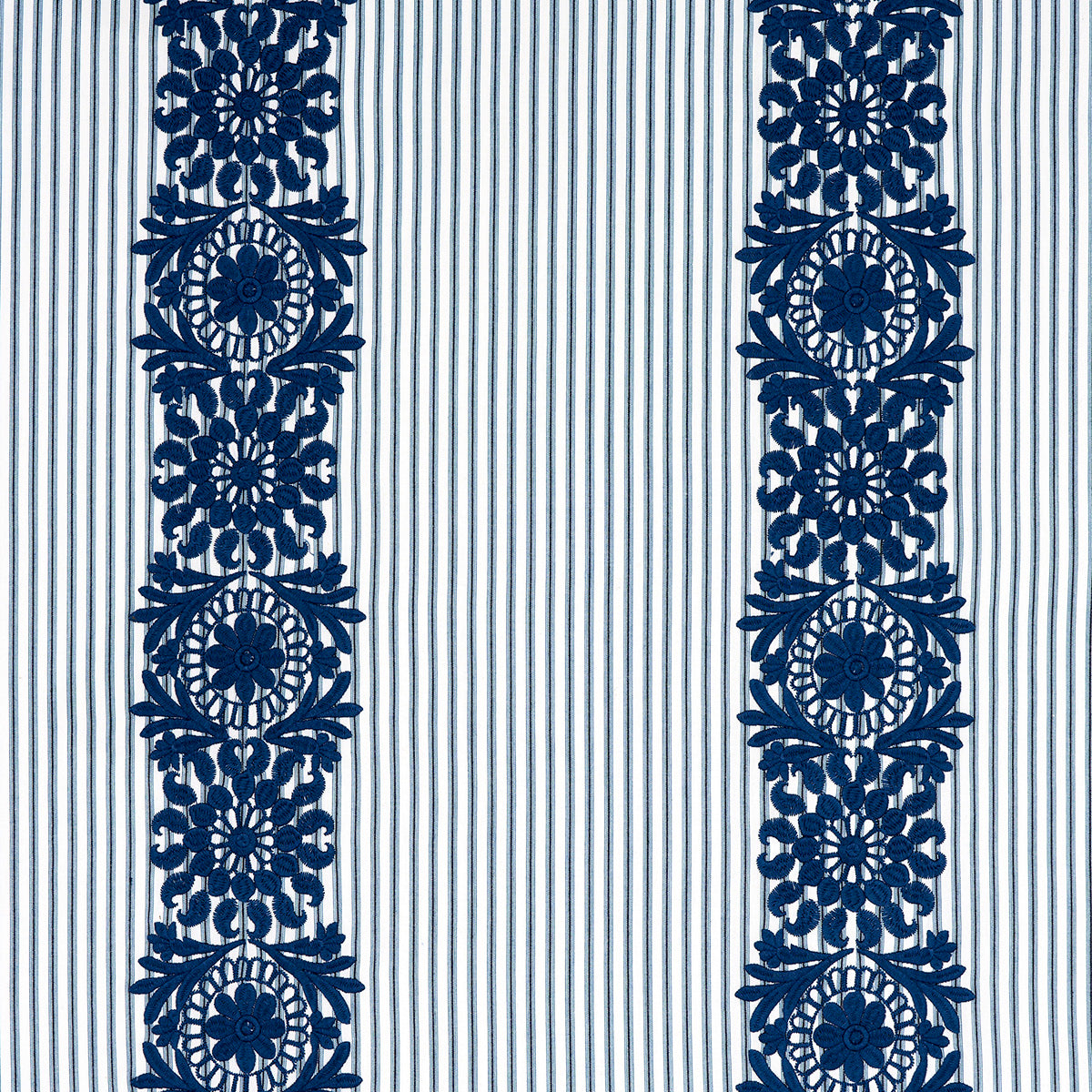 Purchase 81541 Joelle Stripe, Blue by Schumacher Fabric