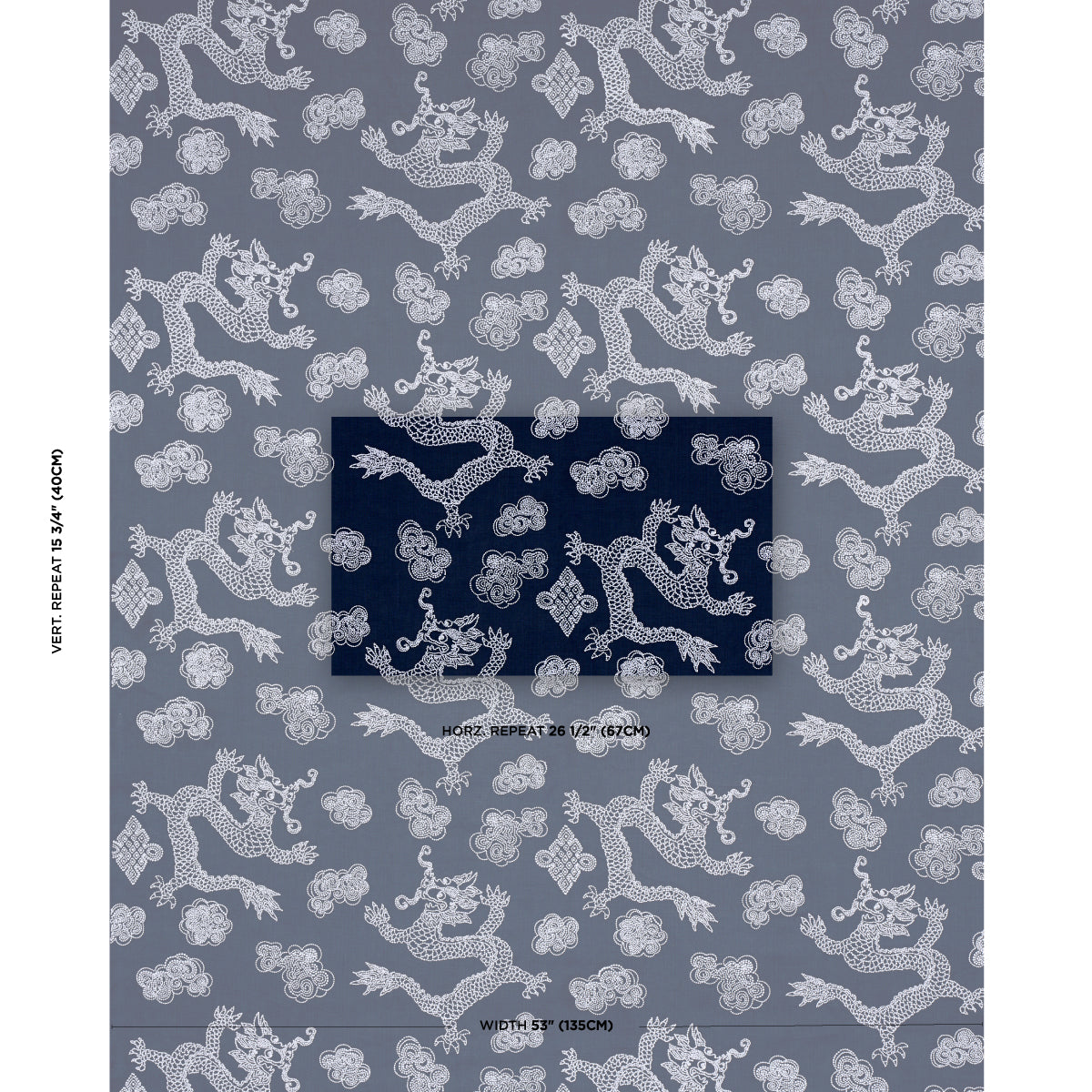 Purchase 81550 | Bouquet Toss, Navy - Schumacher Fabric