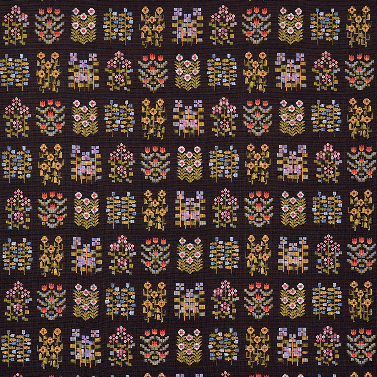 Purchase 81972 Annika Floral Tapestry, Multi On Espresso by Schumacher Fabric