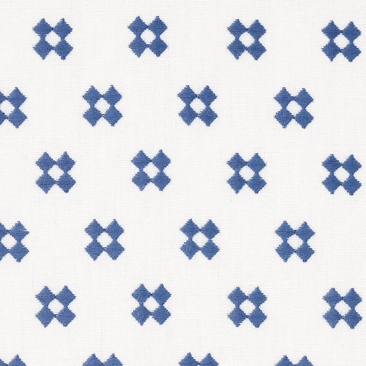 Purchase 82121 Thandie Embroidery, Blue On Ivory by Schumacher Fabric
