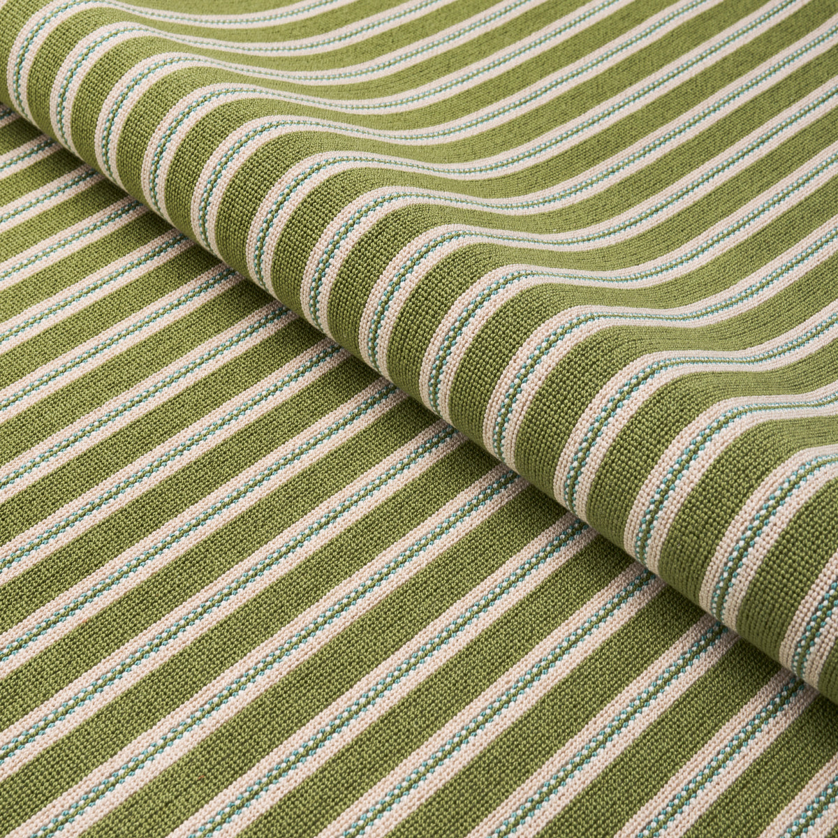 Purchase 82181 | Benson Stripe Épinglé, Green - Schumacher Fabric