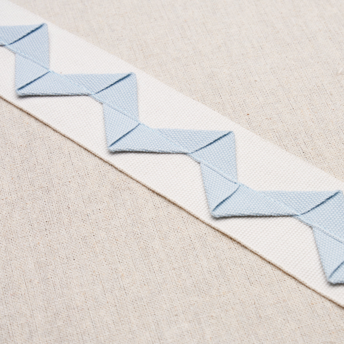 Purchase 82240 | Lazare Appliqué Tape, Sky On Ivory - Schumacher Trim