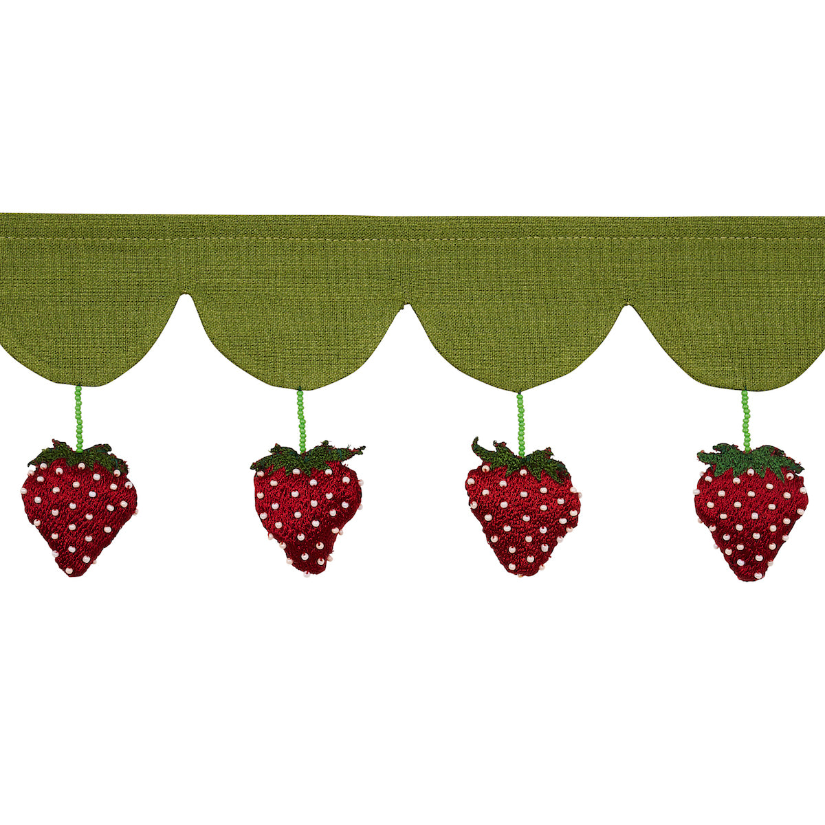 Purchase 82250 | Strawberry Jam Trim, Green - Schumacher Trim