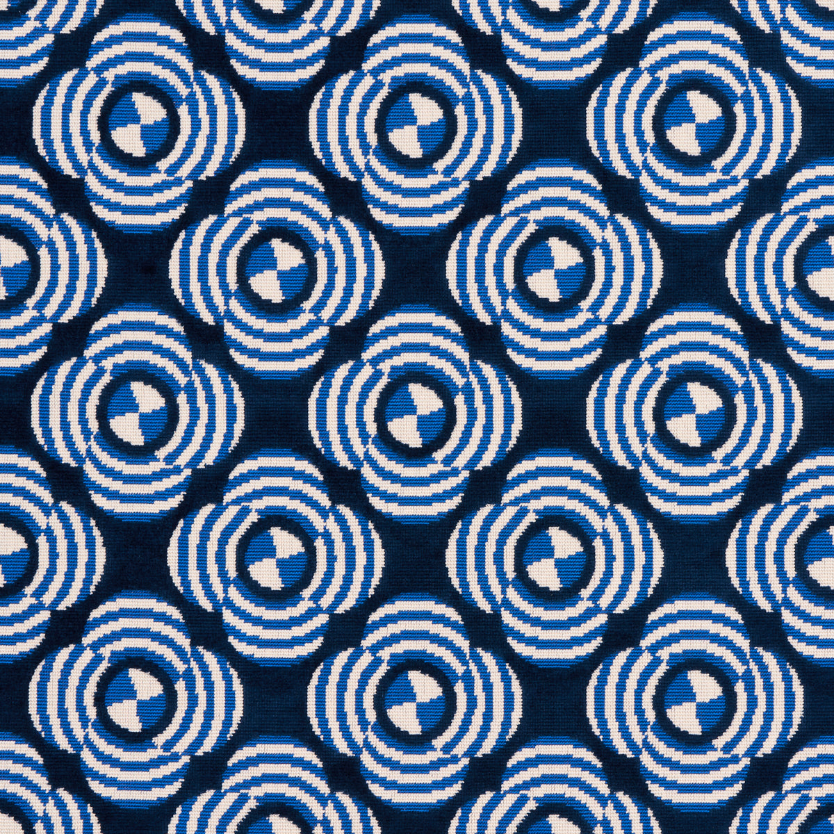 Purchase 82260 Le Moderne Cut Velvet, Cobalt by Schumacher Fabric