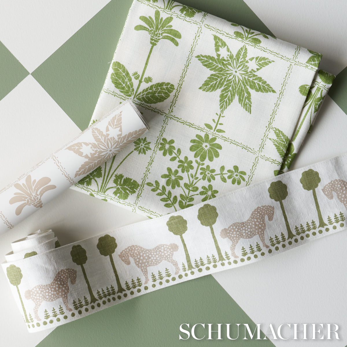 Purchase 82812 | Polka Dot Pony Tape, Olive - Schumacher Trim