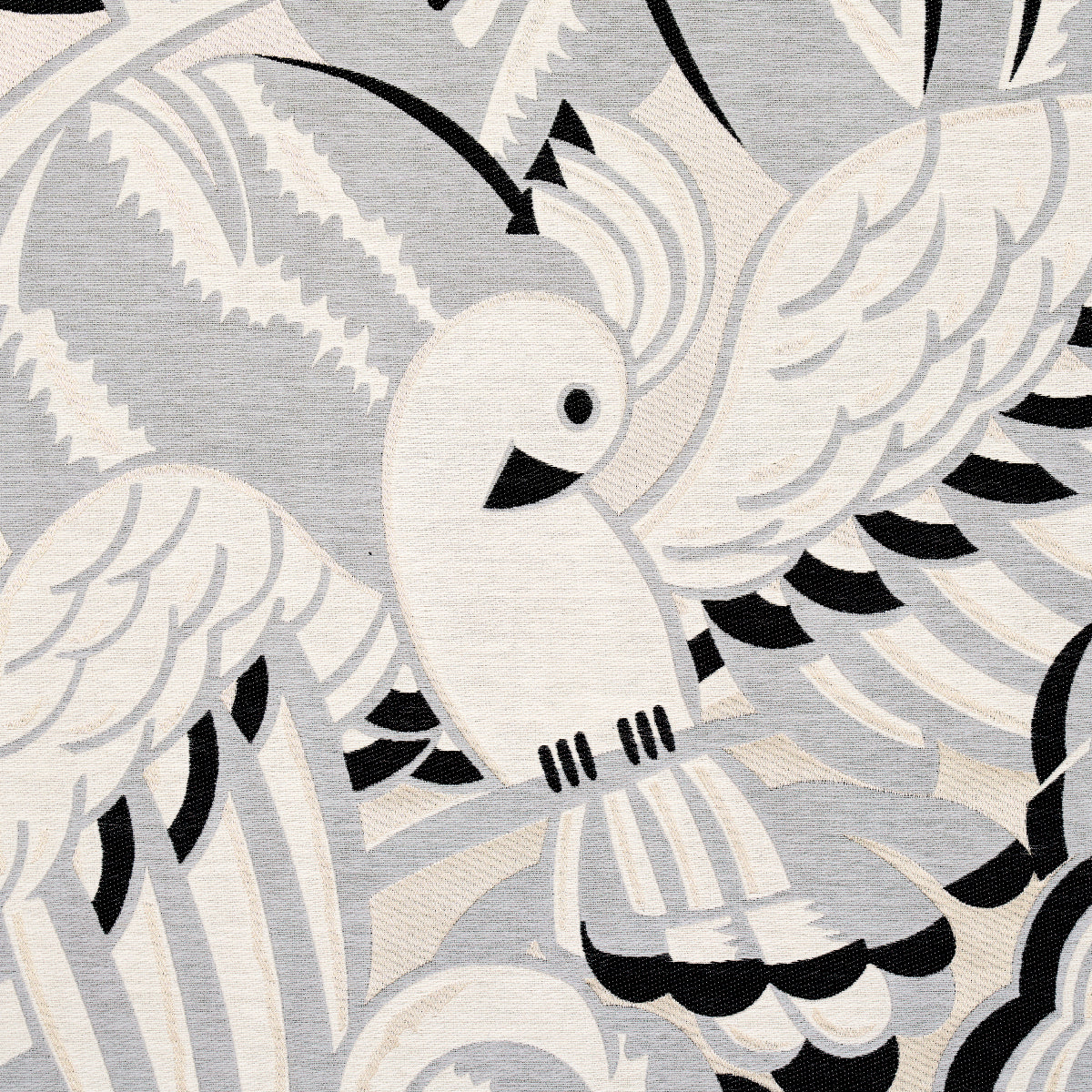 Purchase 83181 | Parrots Moderne, Dove - Schumacher Fabric