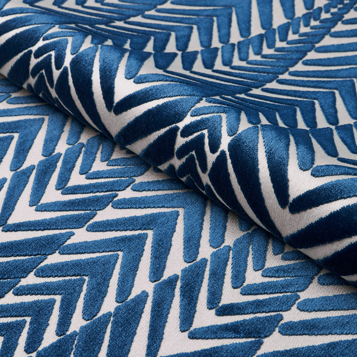 Purchase 83400 Zebra Velvet, Silver Blue by Schumacher Fabric
