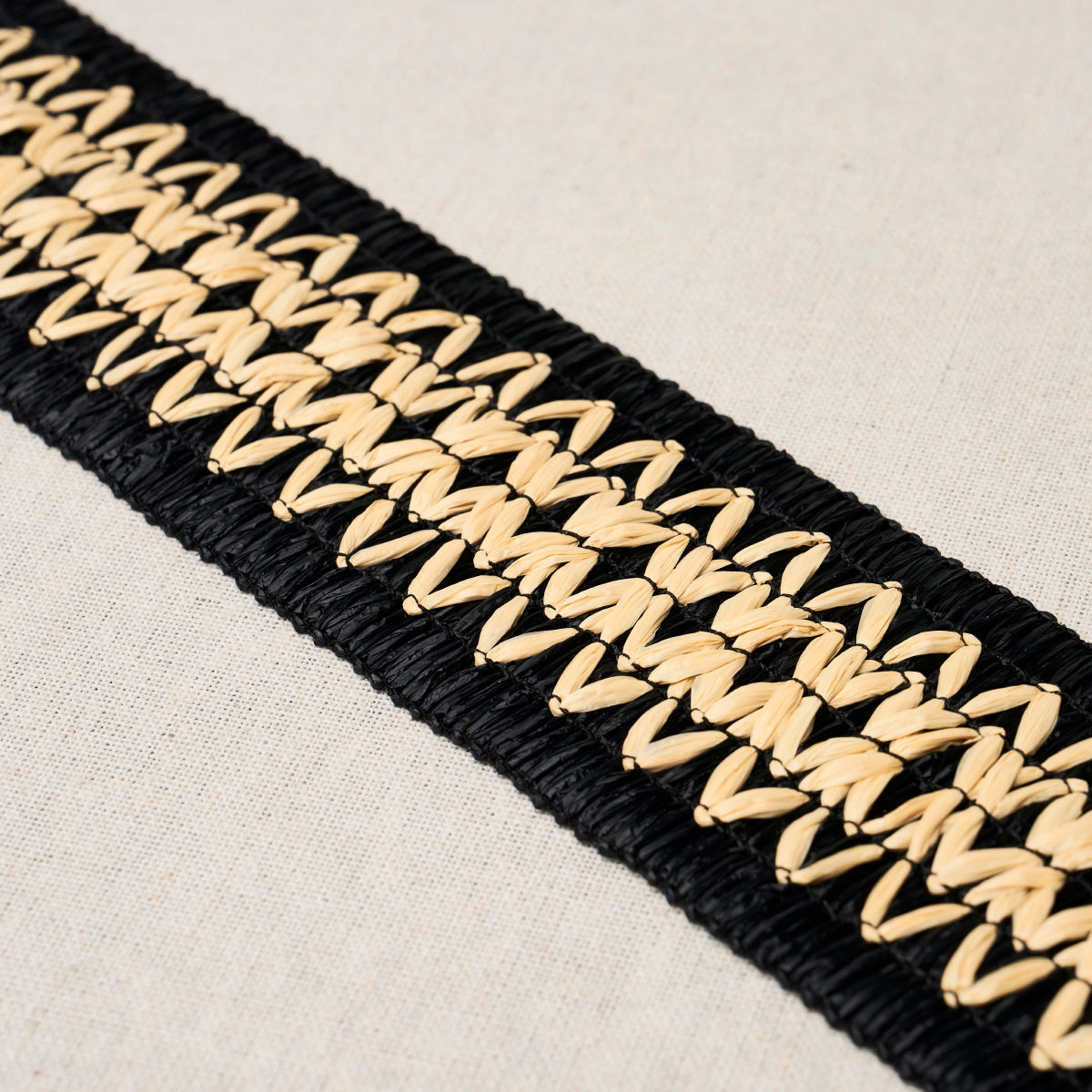 Purchase 83551 | Raphiinae Tape, Black - Schumacher Trim