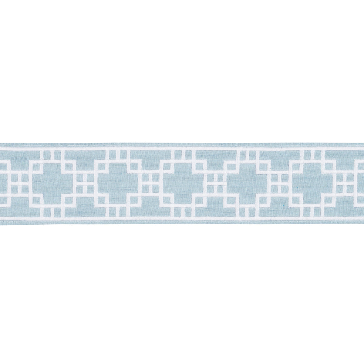 Purchase 83591 | Squared Away Trellis Tape, Sky - Schumacher Trim