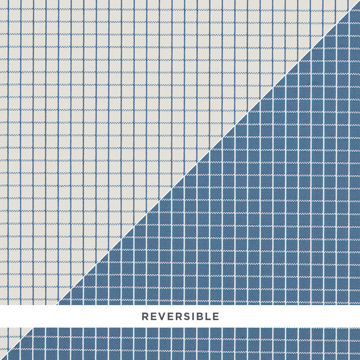 Purchase 83691 | Georgie Reversible Check, Indigo - Schumacher Fabric