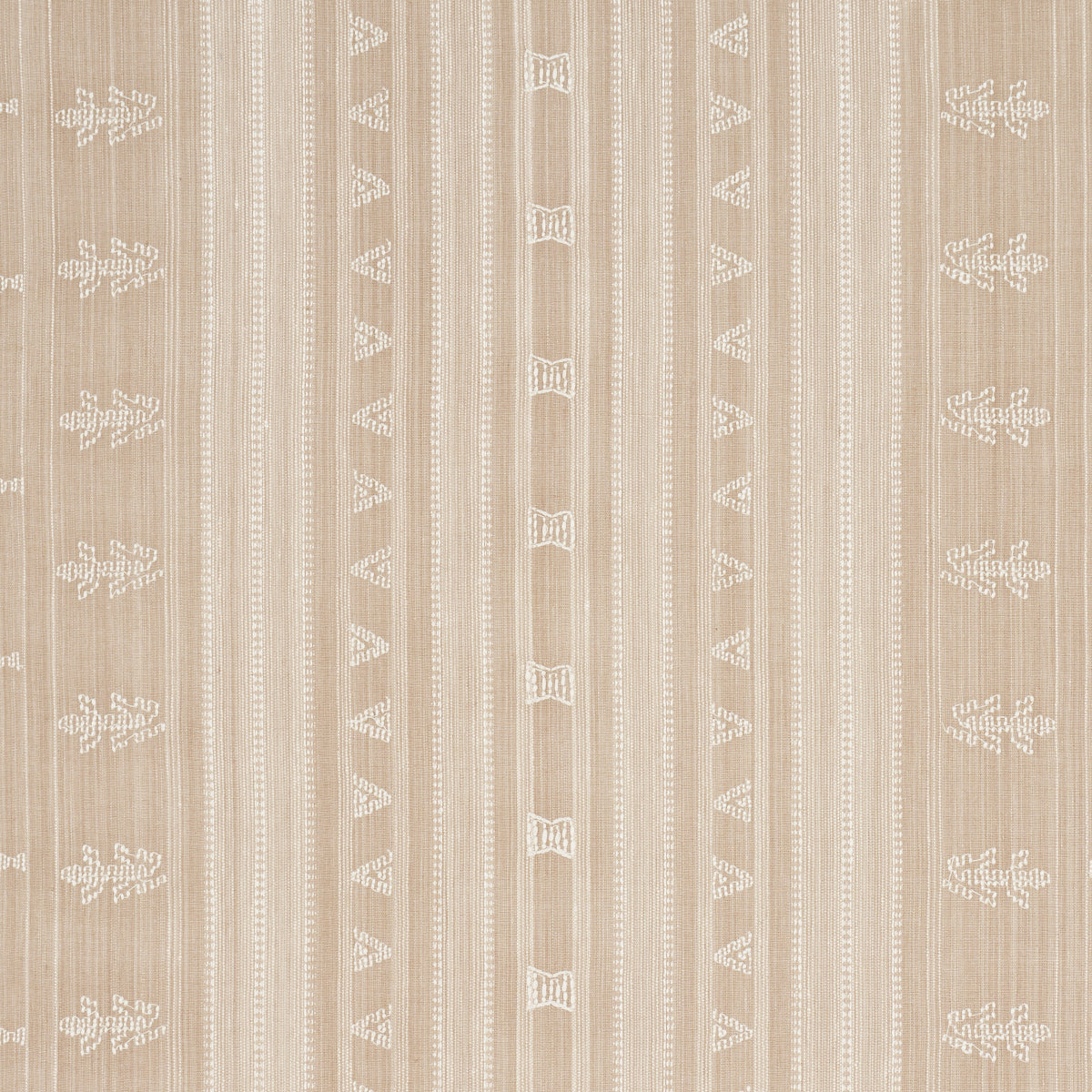 Purchase 84062 | Nima Embroidered Cotton Linen, Tan - Schumacher Fabric