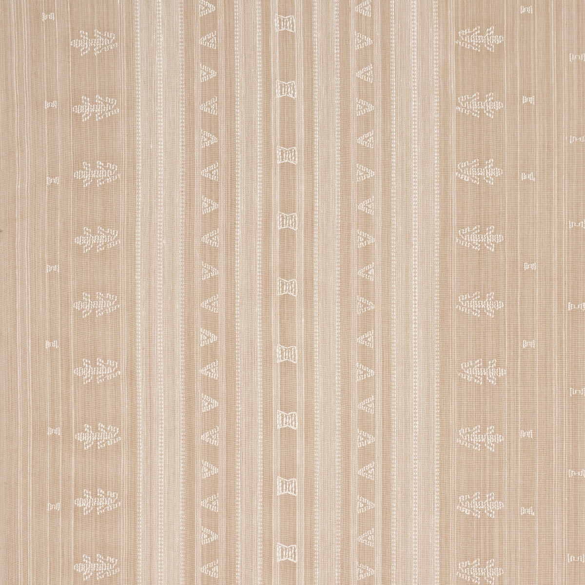 Purchase 84062 | Nima Embroidered Cotton Linen, Tan - Schumacher Fabric