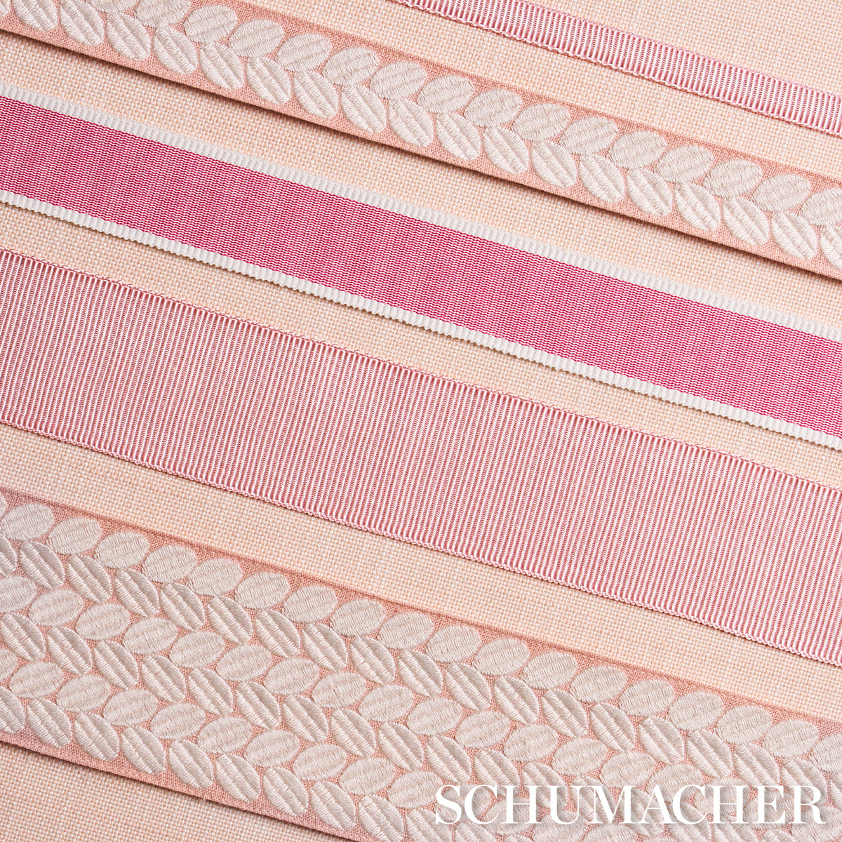 Purchase 84082 | Sandpiper Tape Medium, Pink - Schumacher Trim