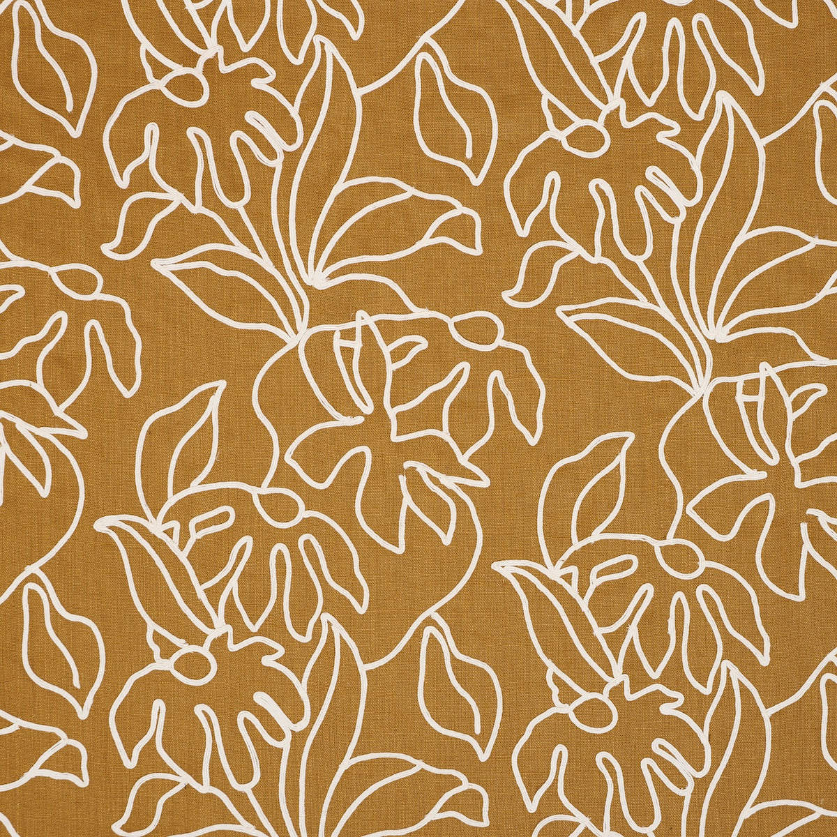 84411 | Lola Embroidery, Saffron - Schumacher Fabric