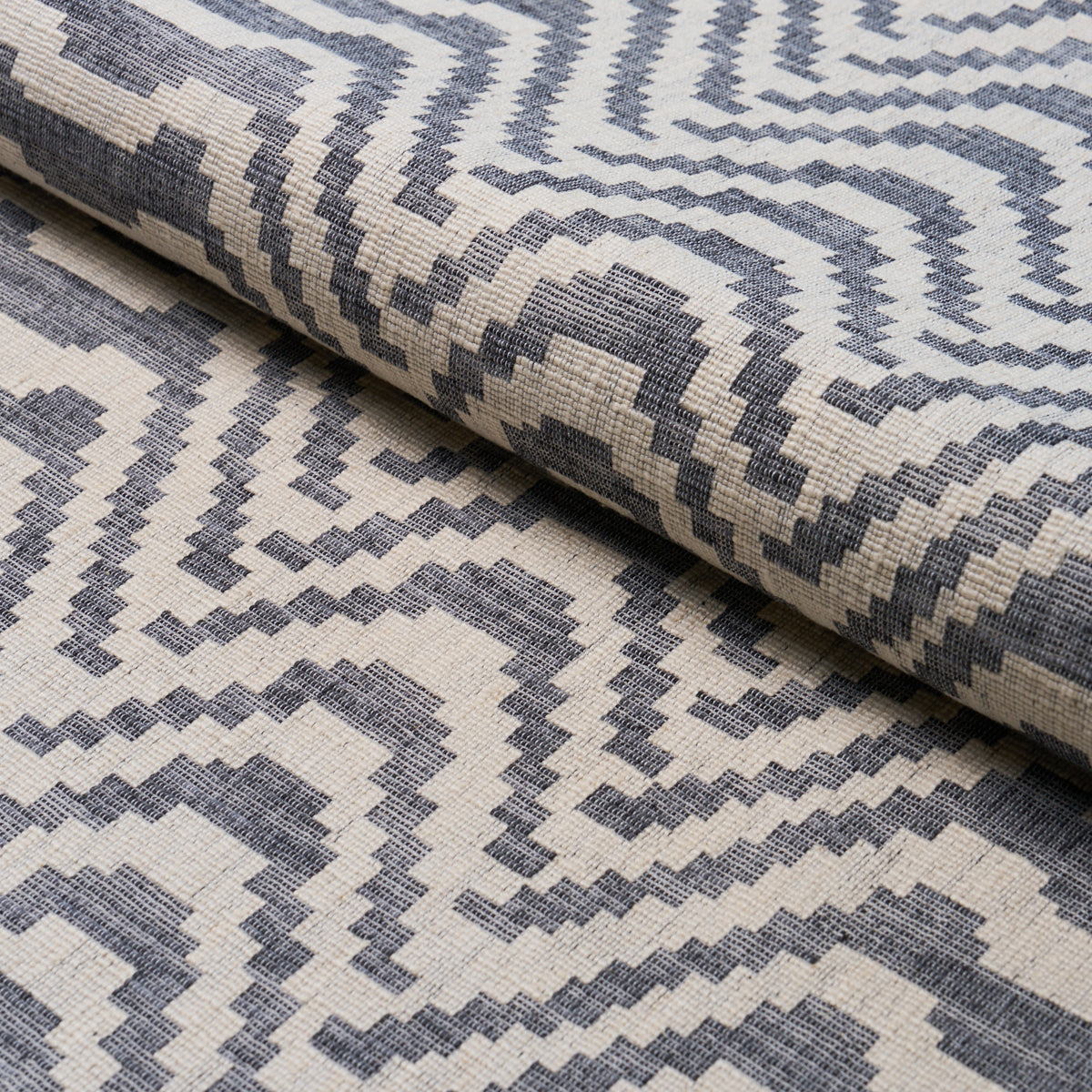Purchase 84640 | Stepped Chevron, Indigo - Schumacher Fabric