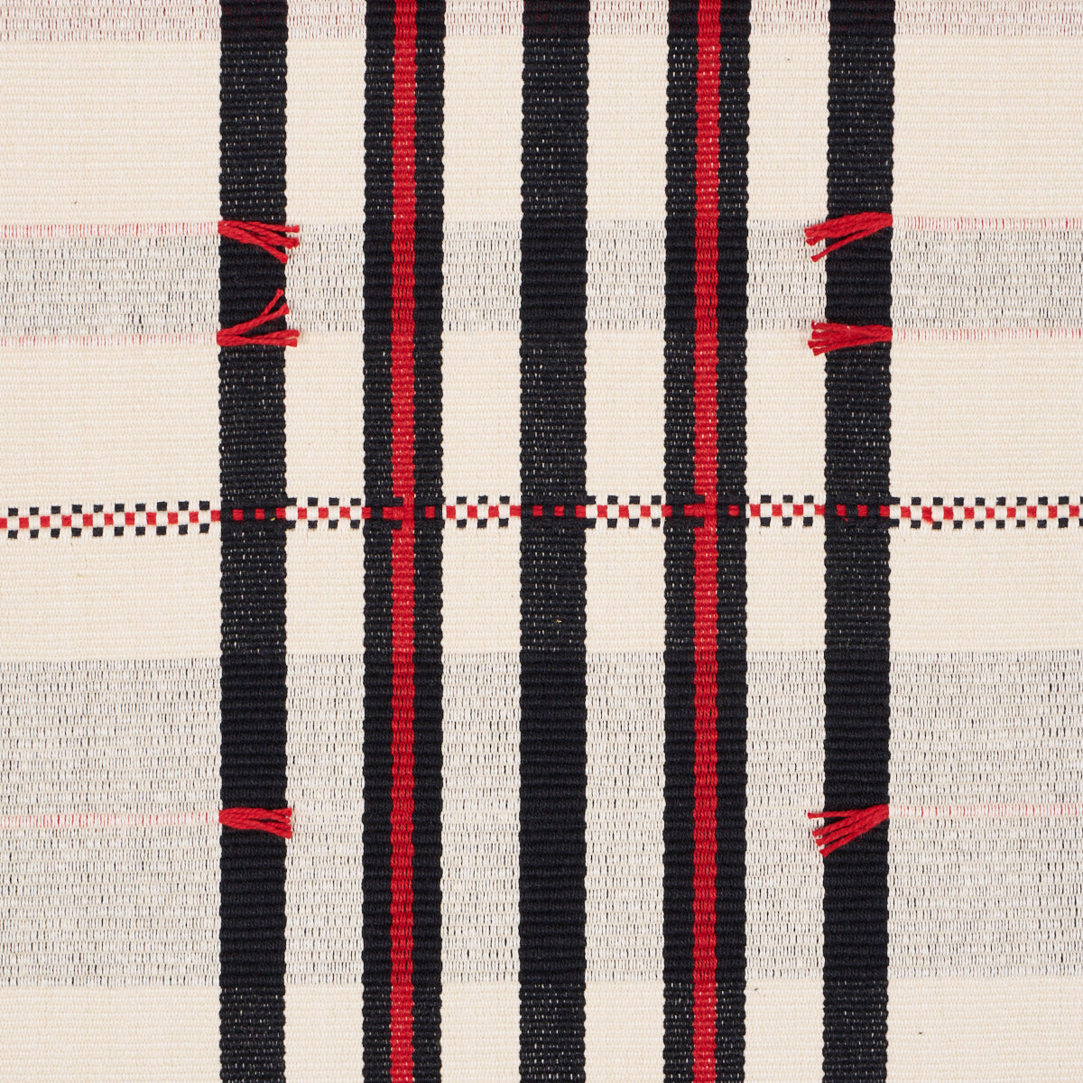 Purchase 84782 | Remmy Hand Woven Stripe, Noir - Schumacher Fabric